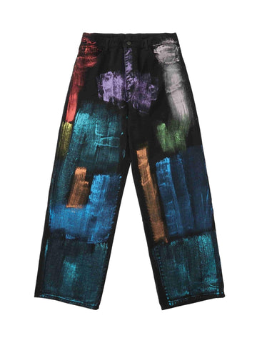 Makersluxe Watercolor Print Jeans - 1582