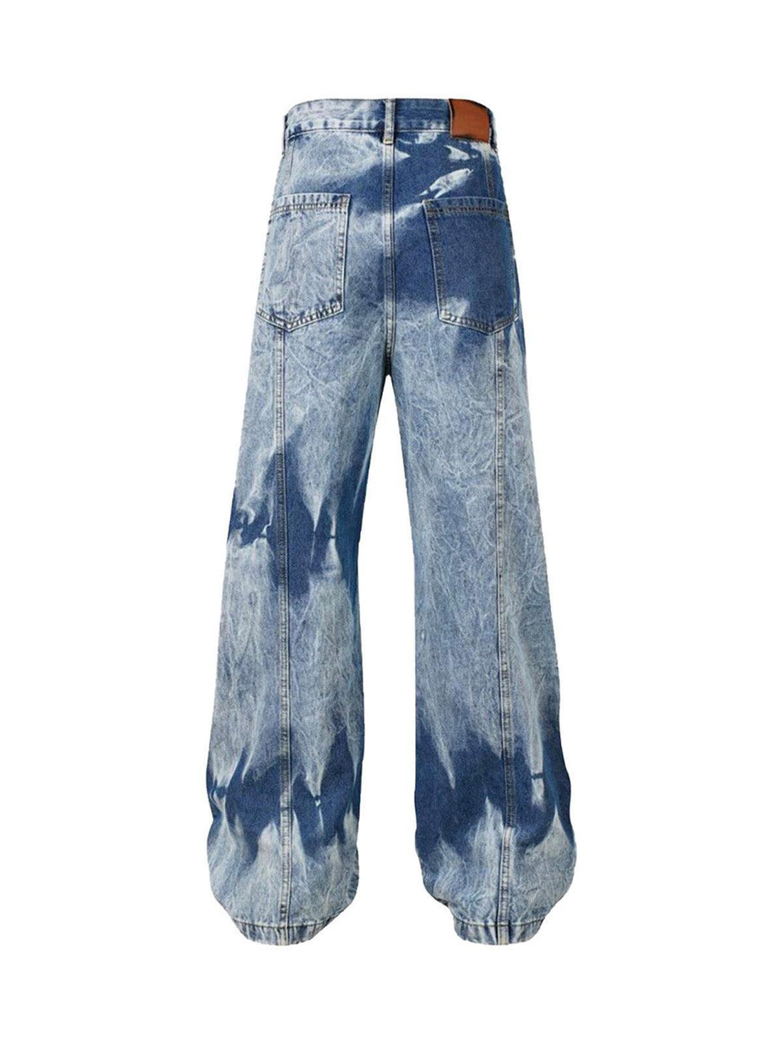 Makersluxe High Street Washed Distressed Work Jeans - 2163