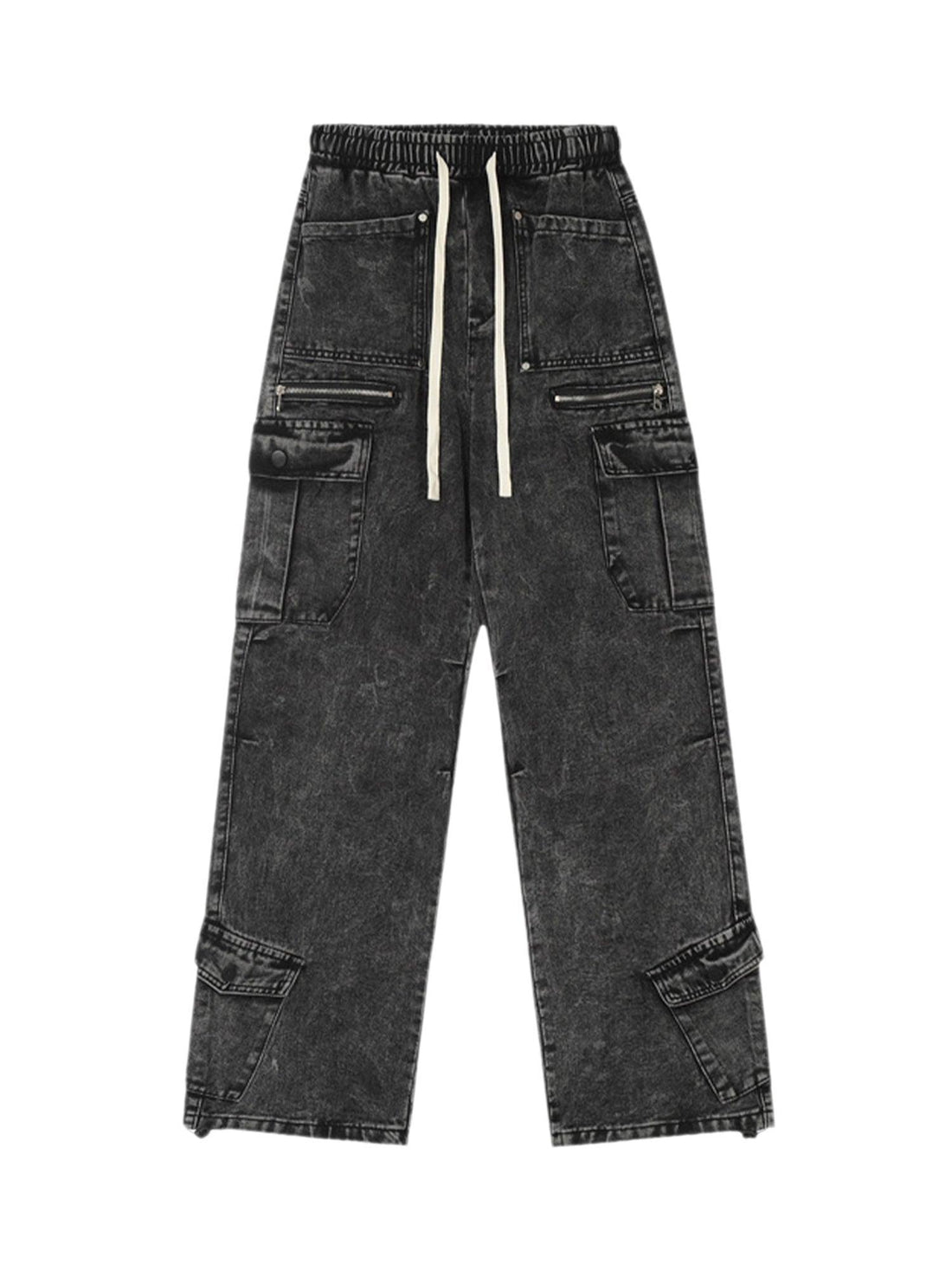 Makersluxe High Street Loose Elastic Waist Drawstring Trousers
