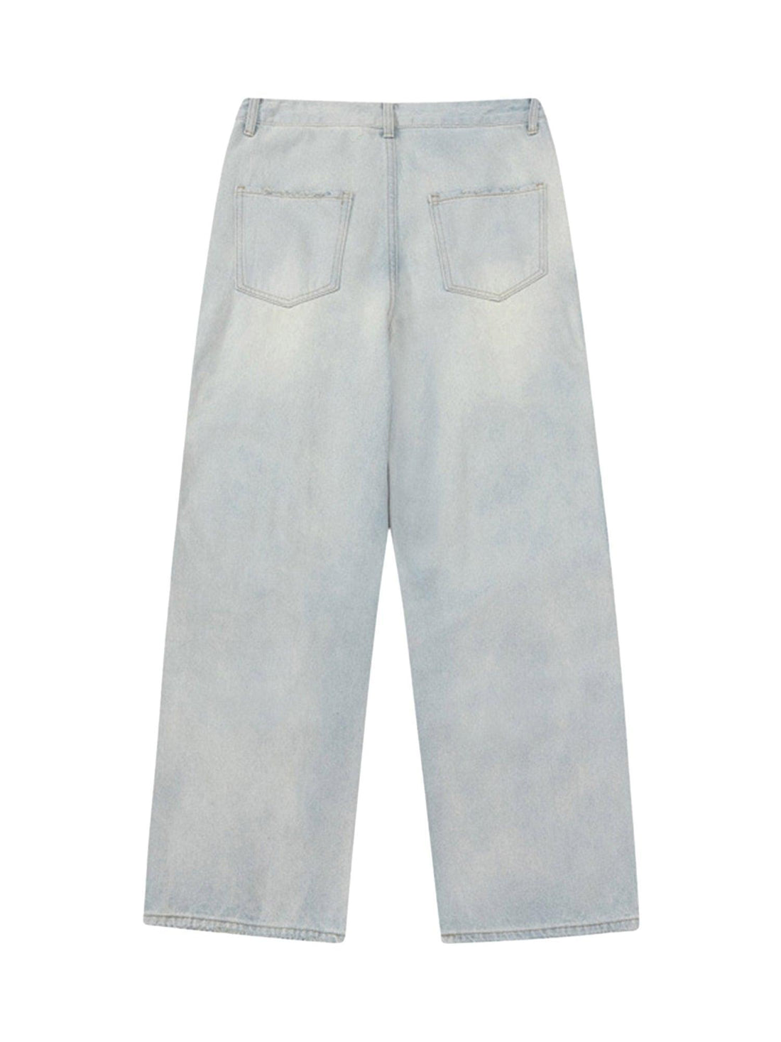 Makersluxe Vintage Washed Multi-pocket Work Jeans