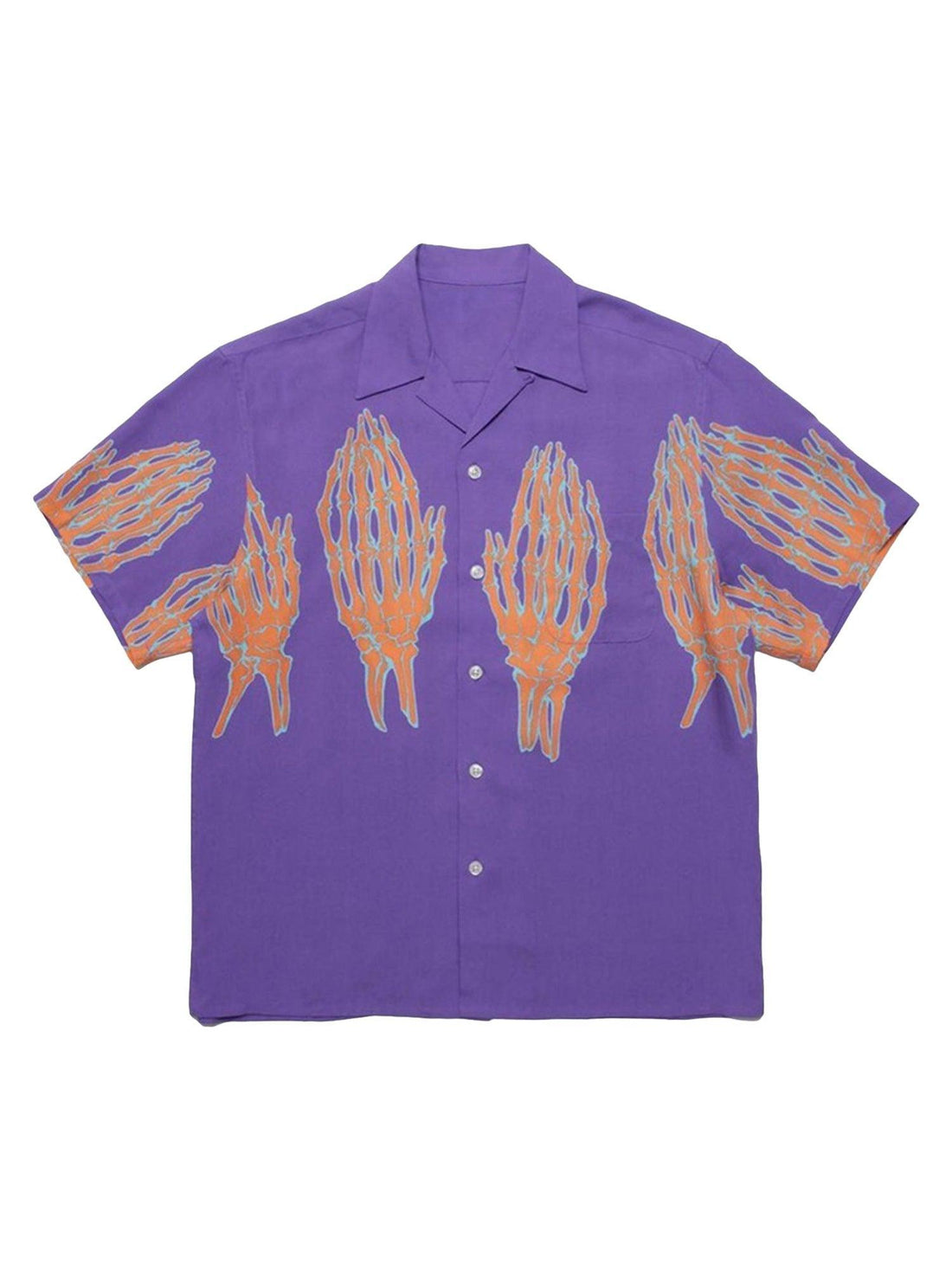 Makersluxe Ghost Hand Ghost Claw Casual Print Shirt