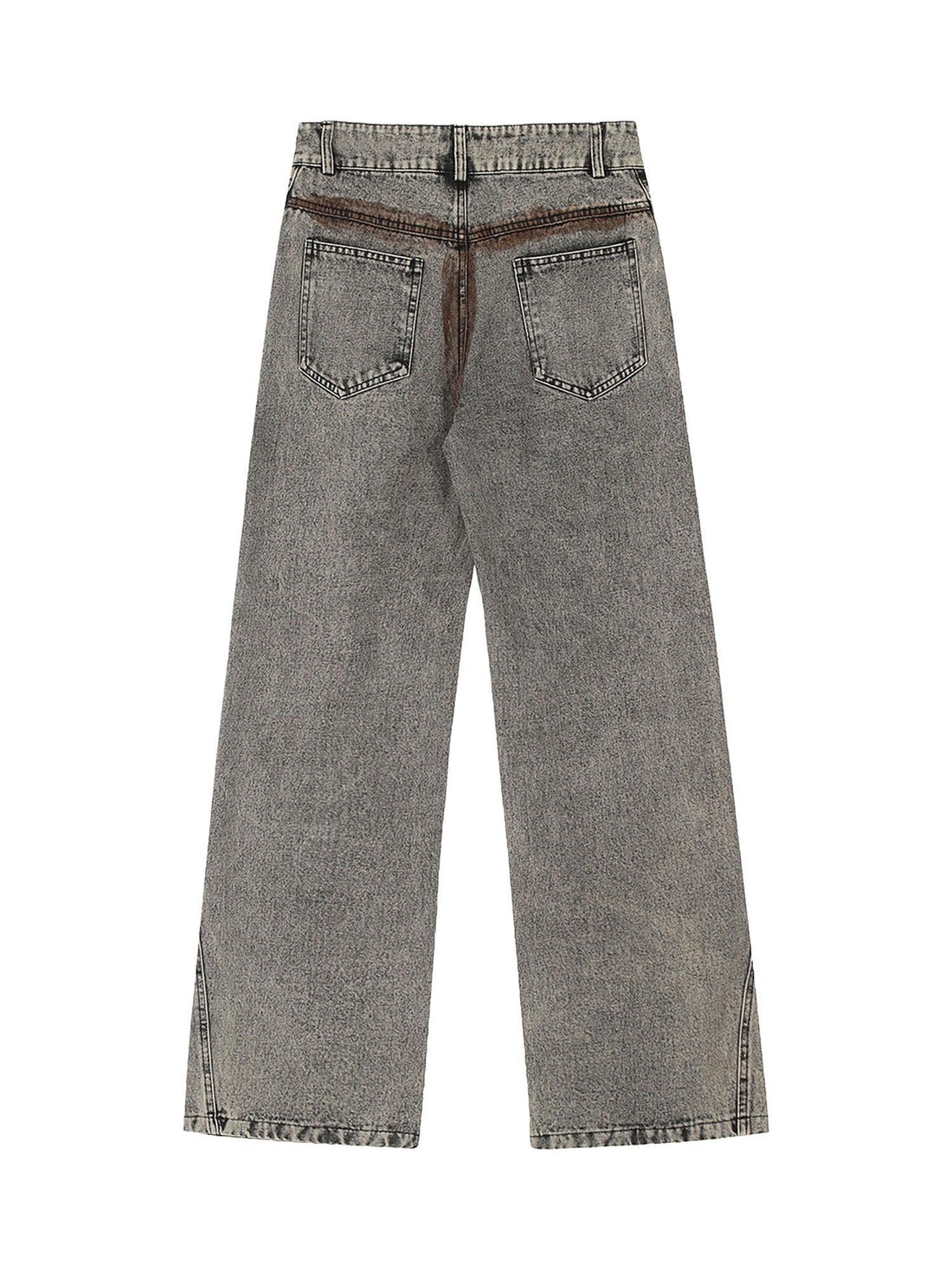 Makersluxe American Street Style Washed Distressed Jeans