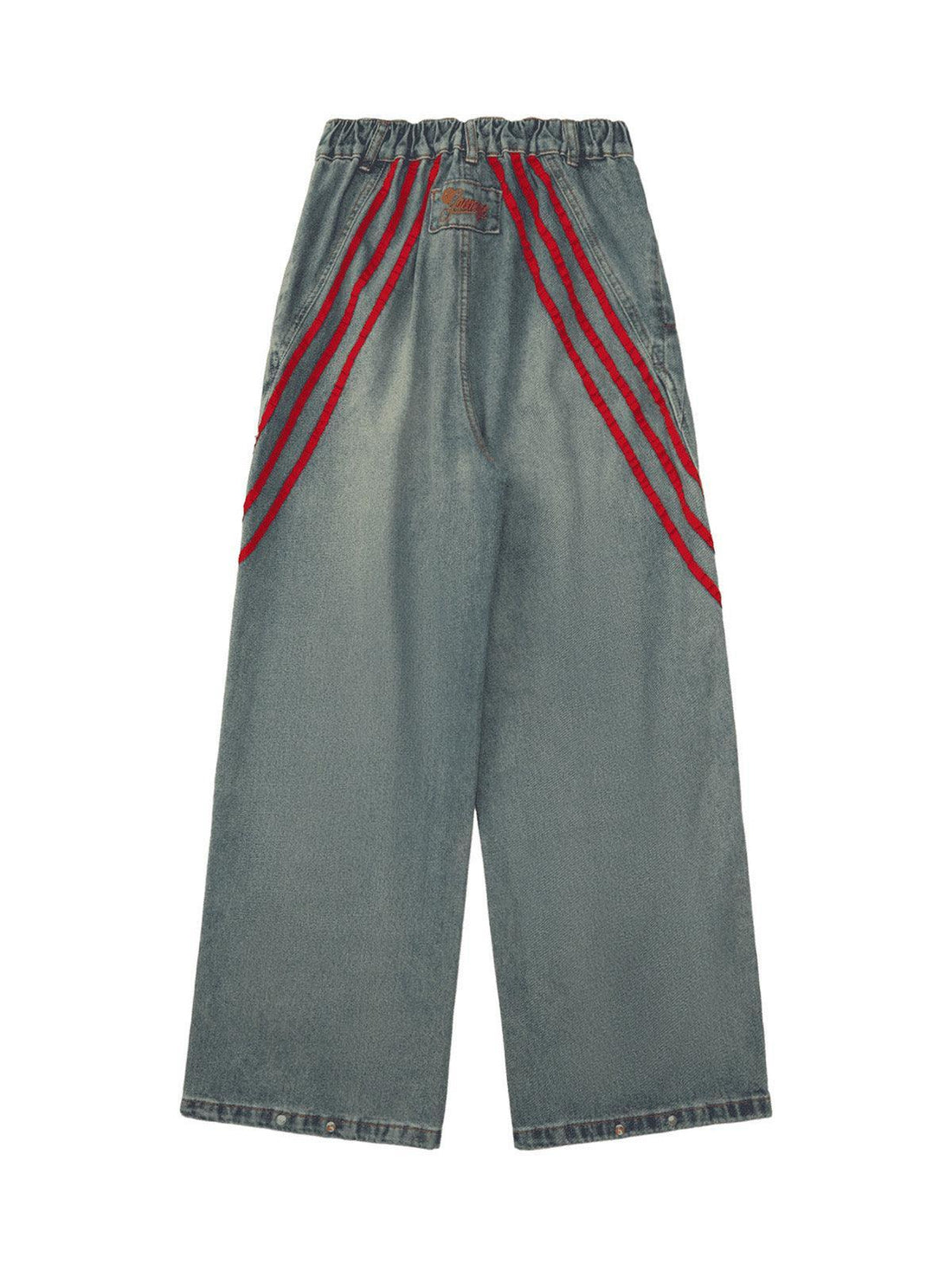 Makersluxe American Retro Contrast Washed Jeans