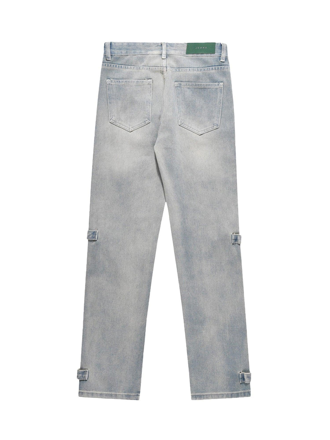 Makersluxe High Street Hip-hop Zipper Straight Jeans