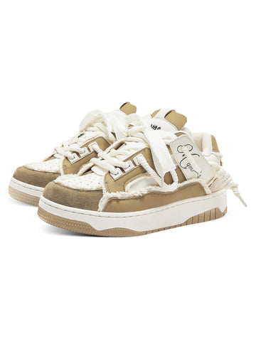 Makersluxe Tassel Contrast Color Sneakers