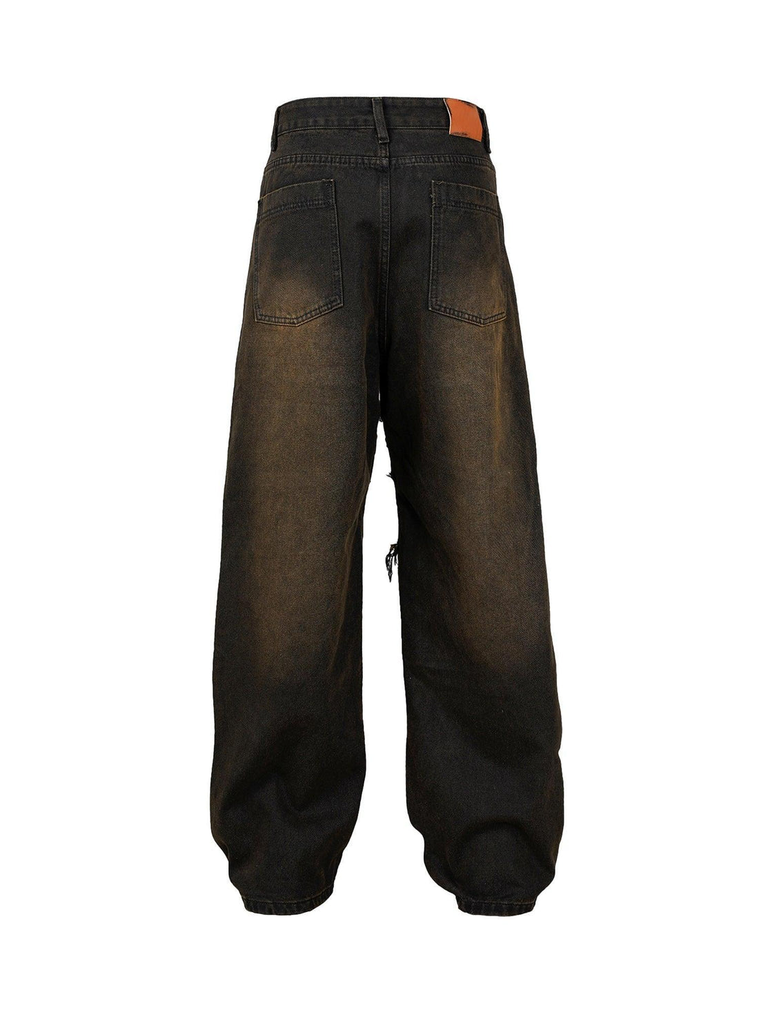Makersluxe Washed Distressed Baggy Jeans