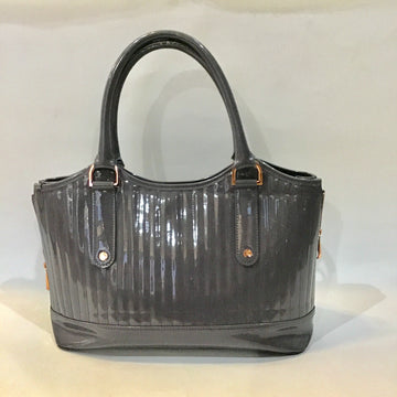 TED BAKER Gray Patent Leather Satchel