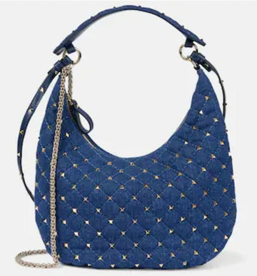 MICHAEL KORS Piper Studded Pouchette Blue River NWT