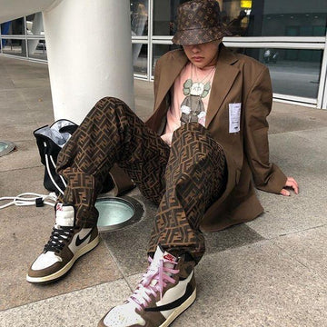 Custom Brown T-Scott x Fragment x Air Jordan 1 High Q