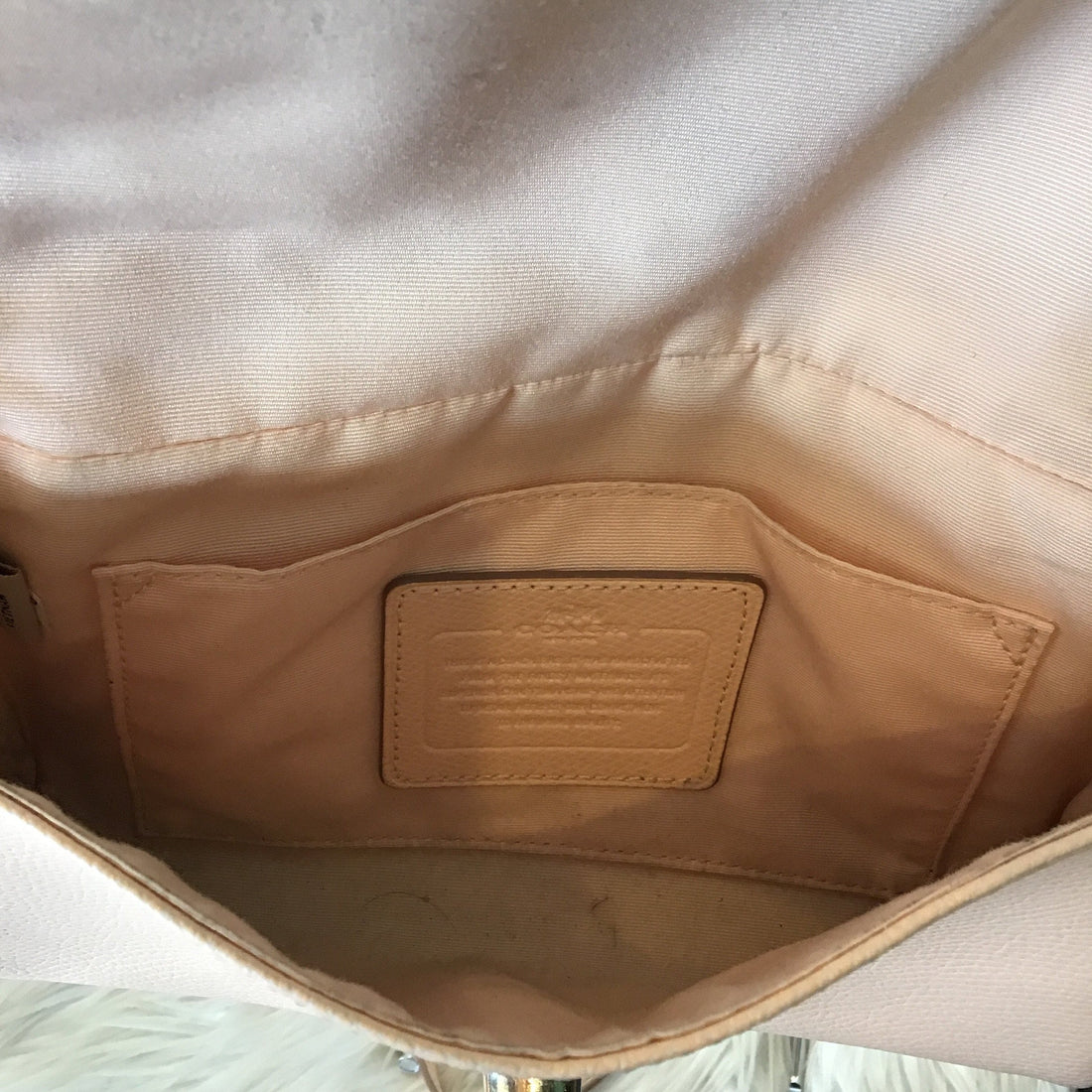 COACH Apricot Leather Turnlock Crossbody/Shoulder Bag