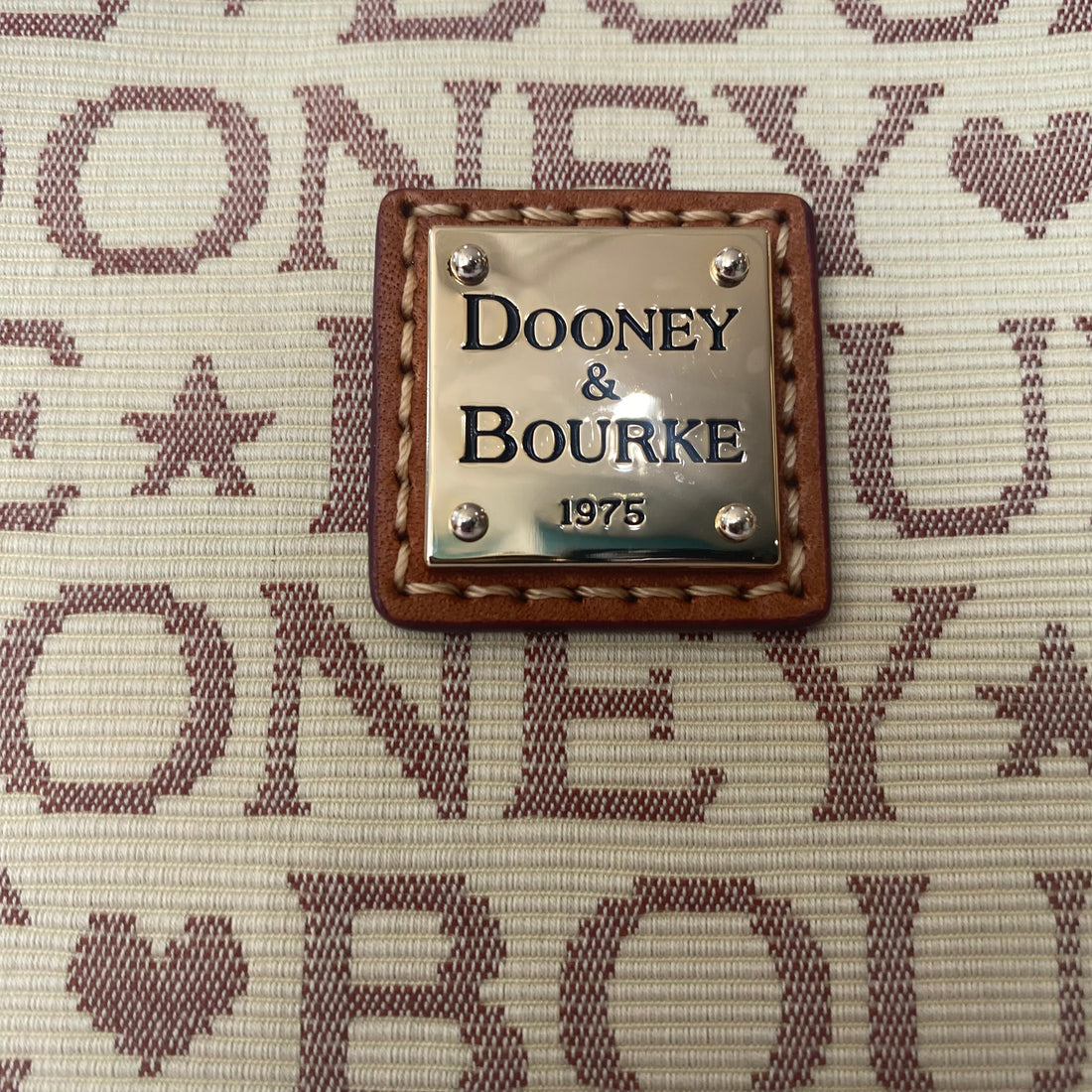 DOONEY & BOURKE Large Tote Cream and Lavender NWOT