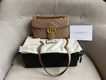 Gucci GG Dusty Pink Marmont Small Shoulder Bag (RRP £1,800)