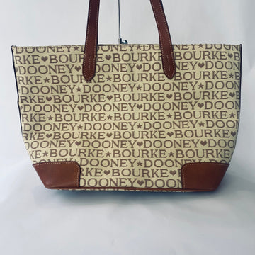 DOONEY & BOURKE Large Tote Cream and Lavender NWOT