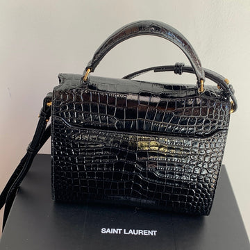 Saint Laurent Cassandra Top Handle Crocodile Bag