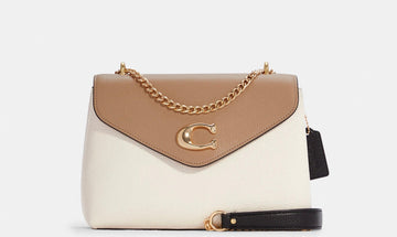 COACH Tammie Shoulder Bag Gold/Chalk Multi