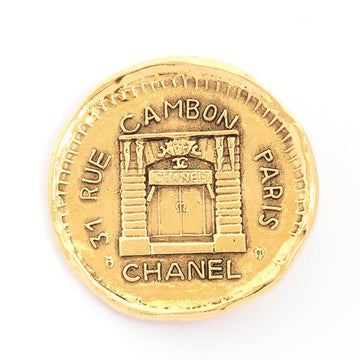 Chanel Plate Brooch Pin Gold