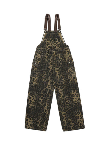 Makersluxe Leopard Print Street Style Workwear Overalls - 2020