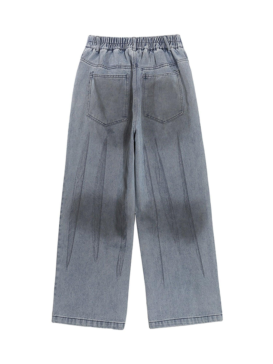 Makersluxe Creative Design Street Hip Hop Washed Jeans