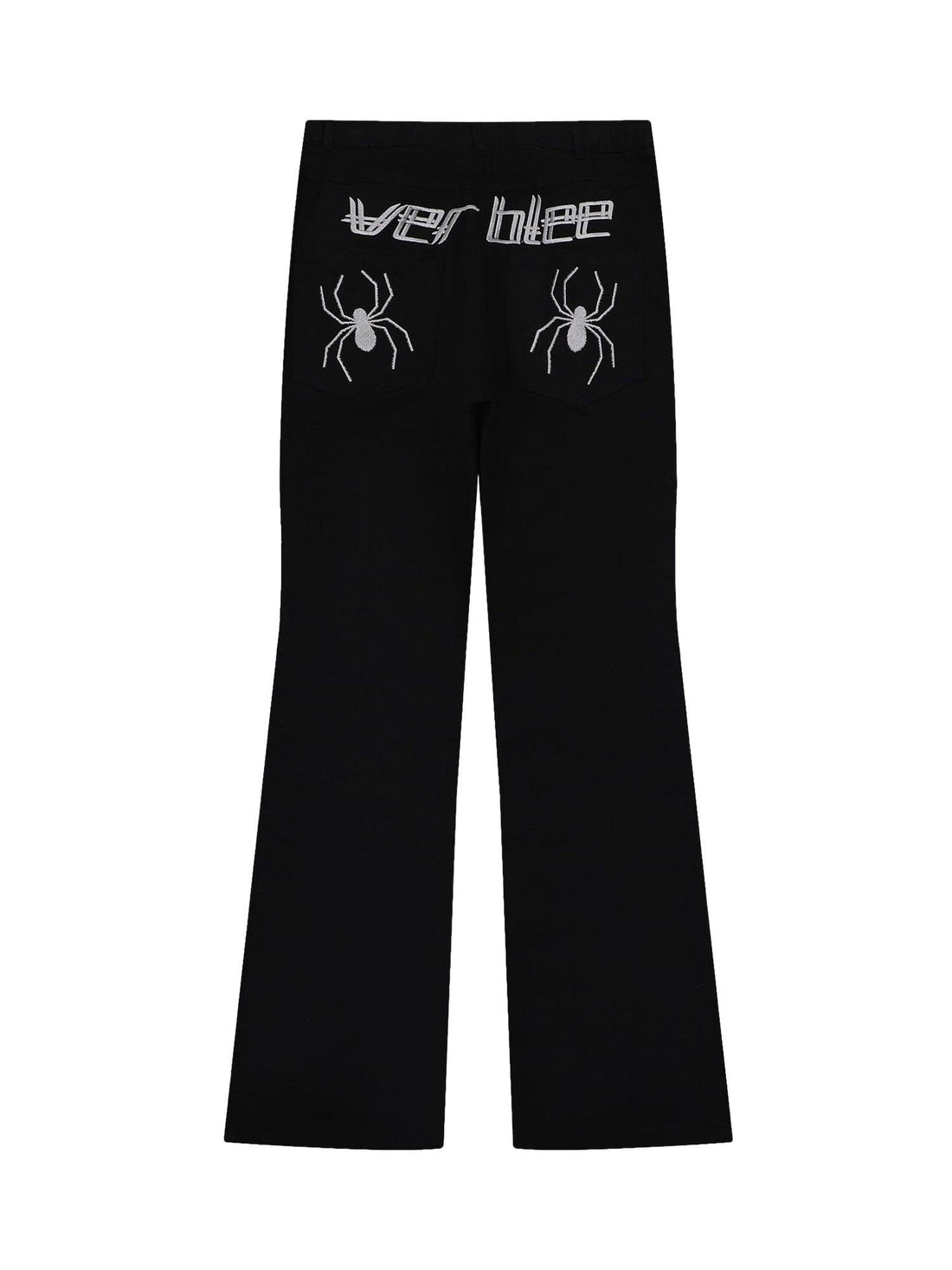 Makersluxe Street Spider Printed Zipper Casual Pants