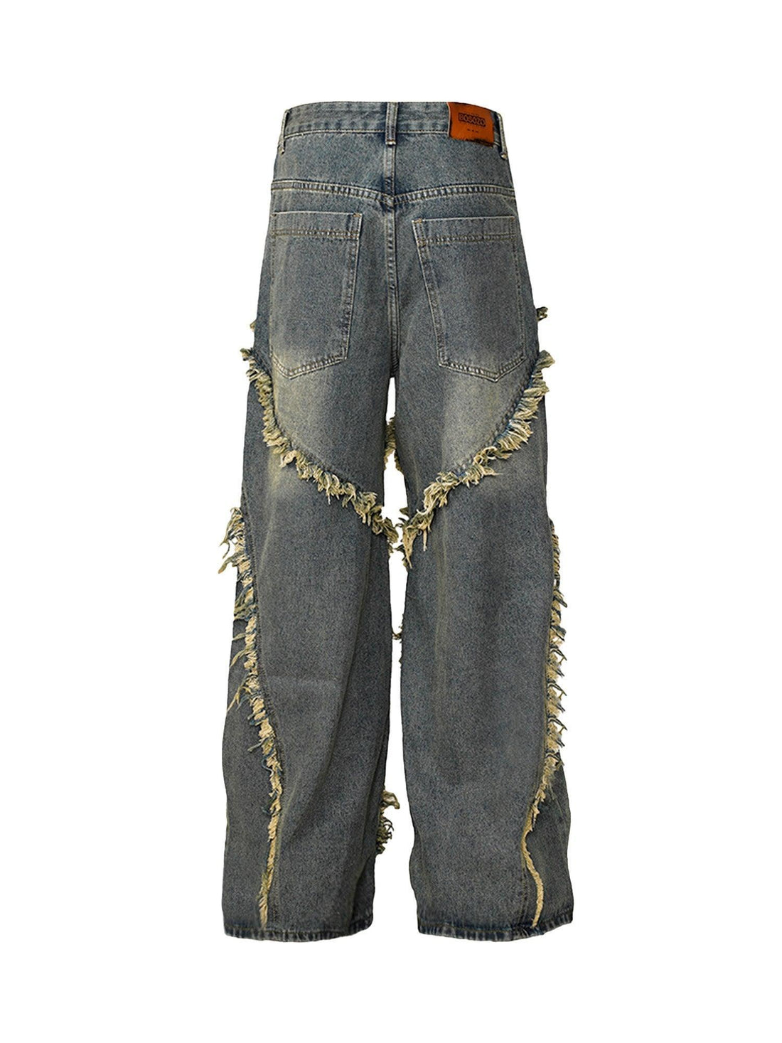 Makersluxe High Street Hip Hop Washed Distressed Jeans - 2069