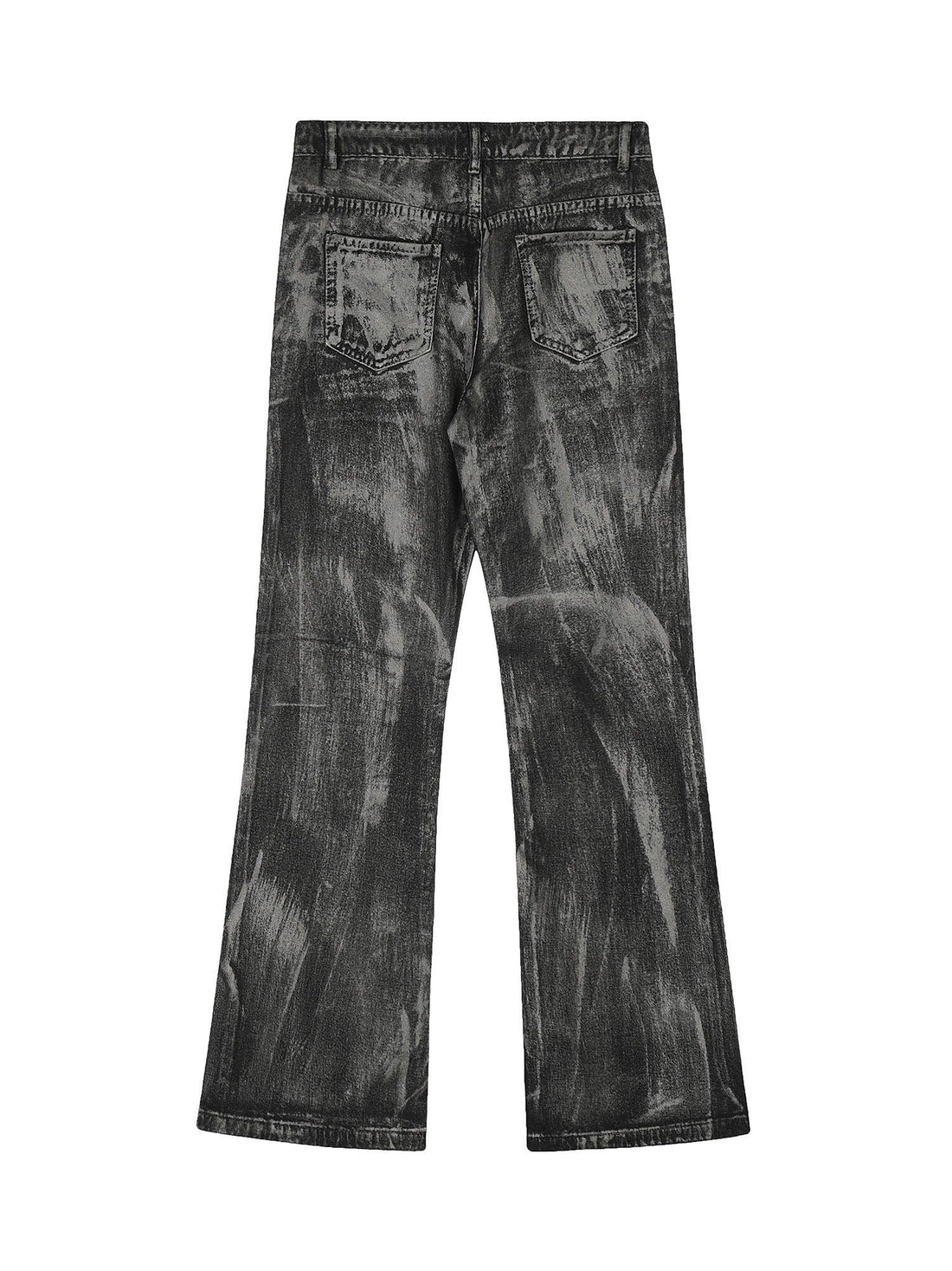 Makersluxe Heavy Washed Ink Splash Graffiti Hip-Hop Jeans