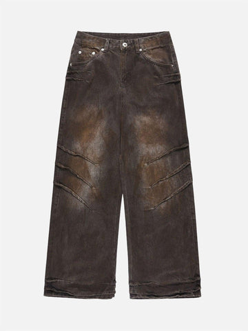 1984 American Street Fashion Heavy Industry Washed Jeans