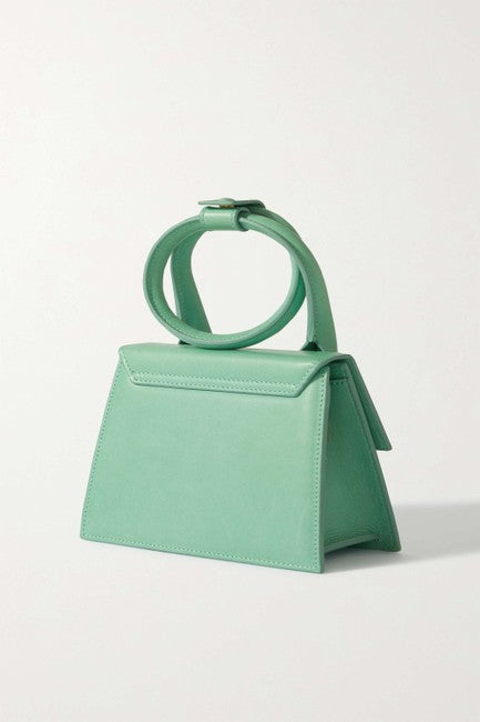 Jacquemus Women Le Chiquito Noeud Green Leather Shoulder Bag