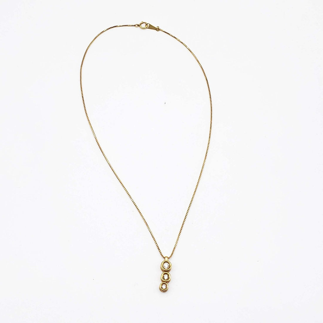 Jewelry Pendant Necklace Diamond 0.5ct Yellow Gold