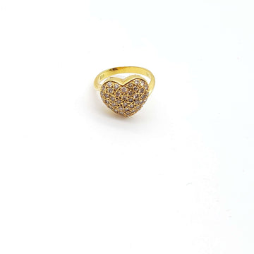 Jewelry Ring Heart Diamond 0.78ct 18k Yellow Gold