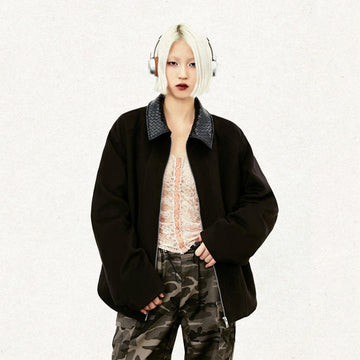 Loose Solid Color Padded Jacket