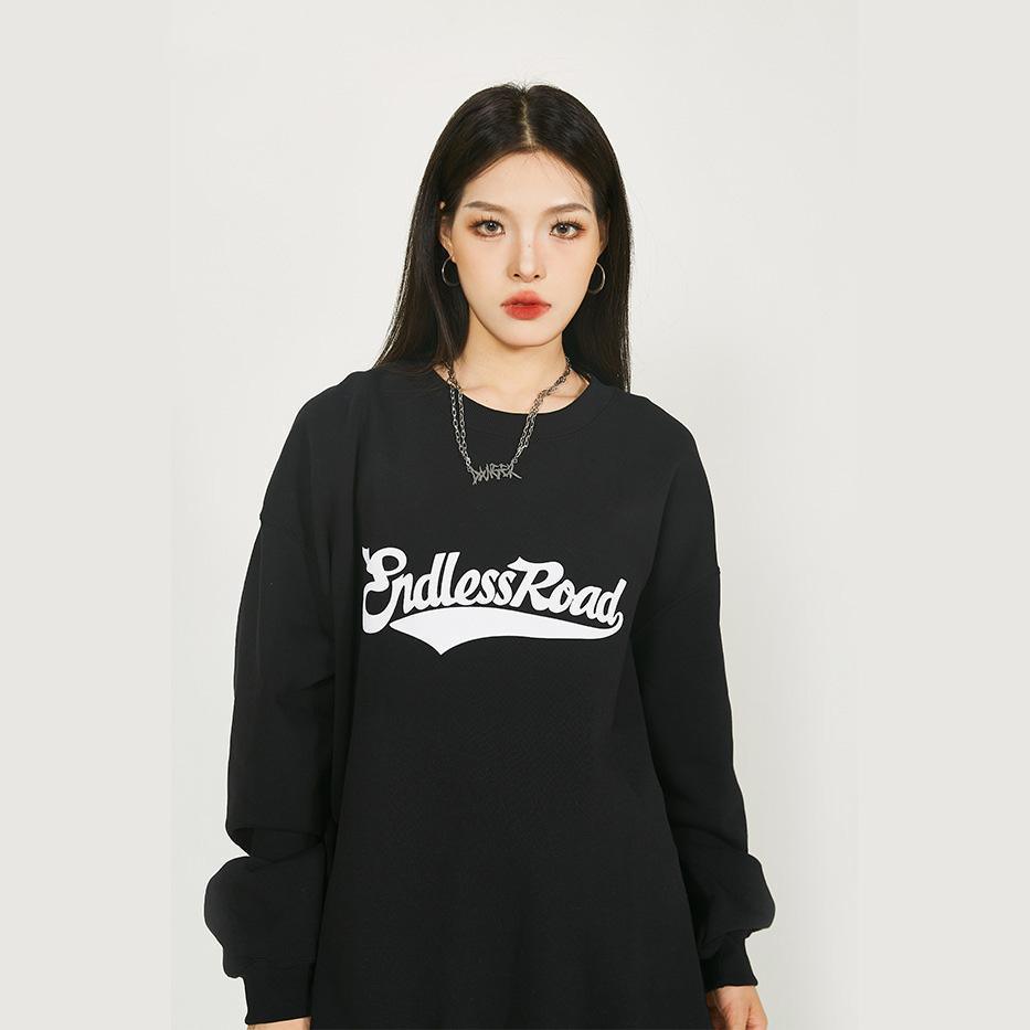 Loose Retro Fleece Sweatshirt