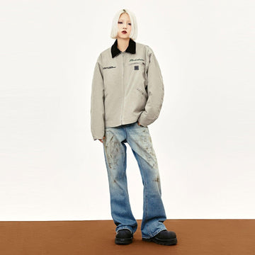 Y2k Loose Retro Solid Jacket