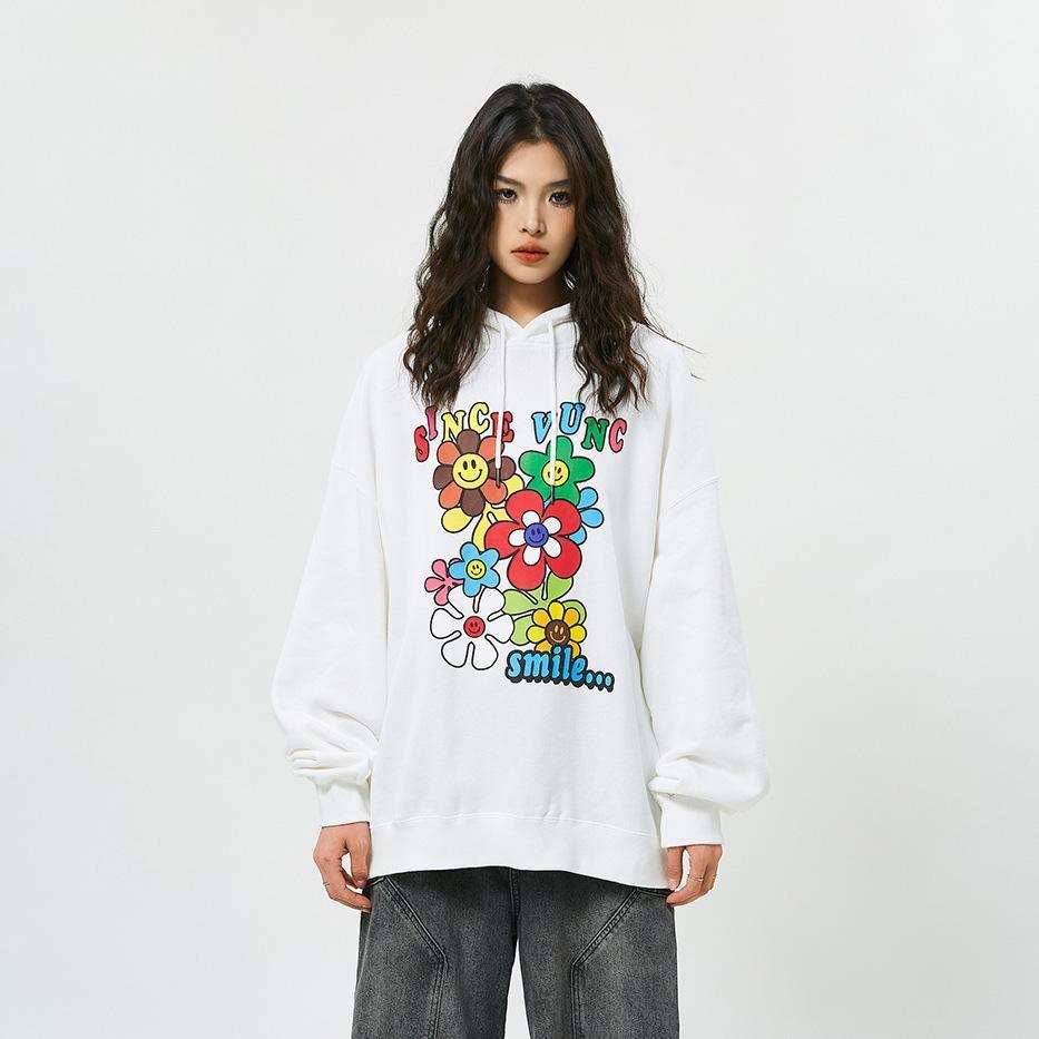 Flower Season Loose Hoodie