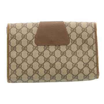 GUCCI Web Sherry Line GG Canvas Clutch Bag Beige Red Green ki1633