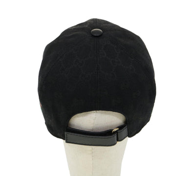 GUCCI GG Canvas Web Sherry Line Cap L Black Green Red ki2227