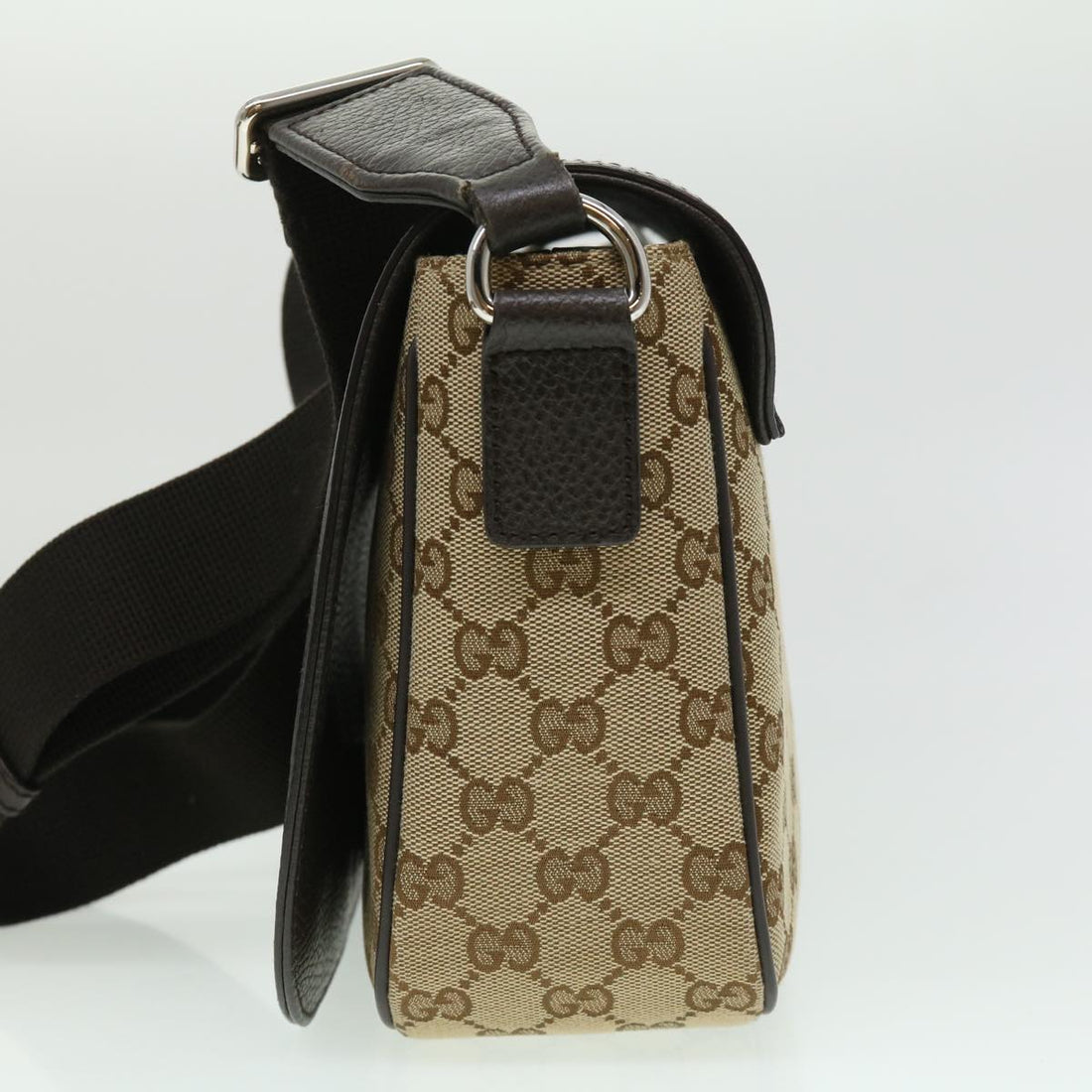 GUCCI GG Canvas Shoulder Bag Brown 449172493075 ki2329