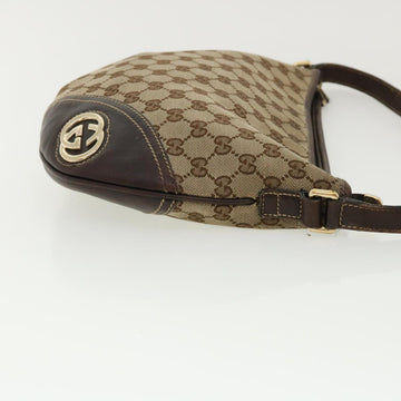 GUCCI GG Canvas Shoulder Bag Beige ki2368