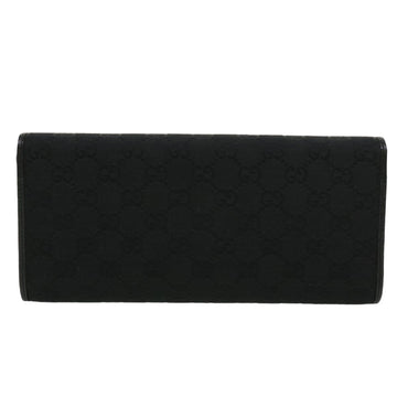 GUCCI GG Canvas Bamboo Shoulder Bag Black ki2375