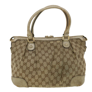 GUCCI GG Canvas Shoulder Bag 2way Beige ki2405