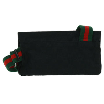 GUCCI GG Canvas Shoulder Bag Black ki2481