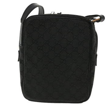GUCCI GG Canvas Shoulder Bag Canvas Black 03136 ki2642
