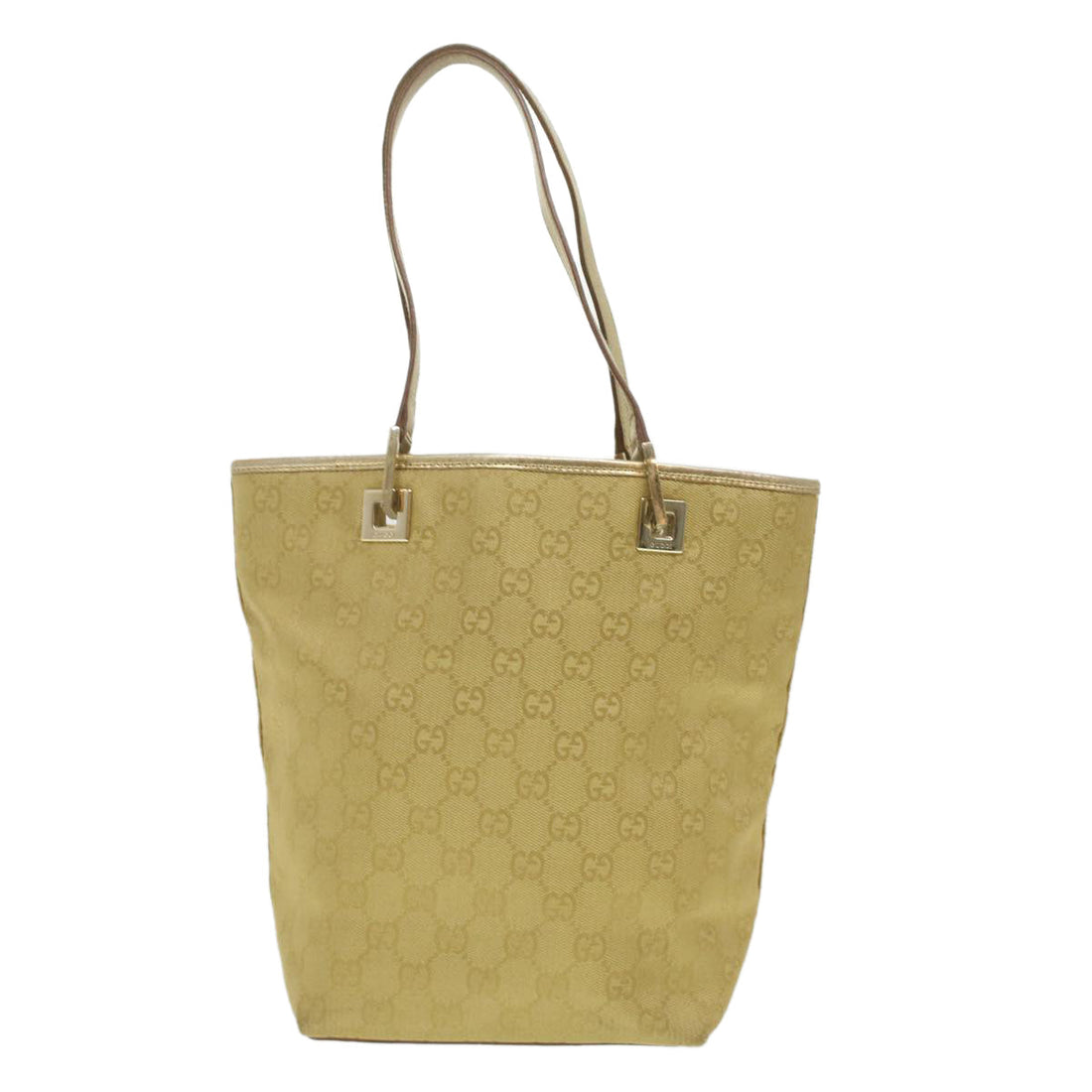 GUCCI GG Canvas Tote Bag Gold Tone 002.1099.001998 ki2751
