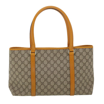 GUCCI GG Canvas Tote Bag PVC Leather Orange Beige 114595 ki2771