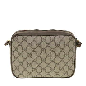 GUCCI GG Canvas Shoulder Bag PVC Leather Beige ki2776