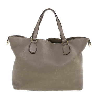 GUCCI Hand Bag Leather 2way Gray 282303 ki2849