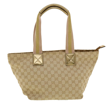 GUCCI GG Canvas Sherry Line Tote Bag Gold Pink 131230 ki2872