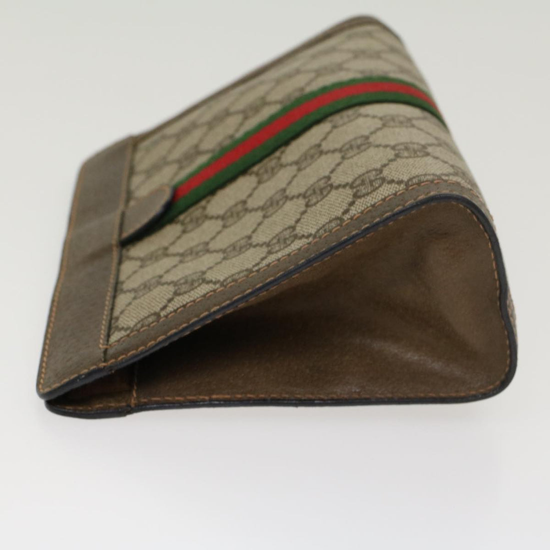 GUCCI GG Canvas Web Sherry Line Clutch Bag Beige Red Green 8901001 ki2945