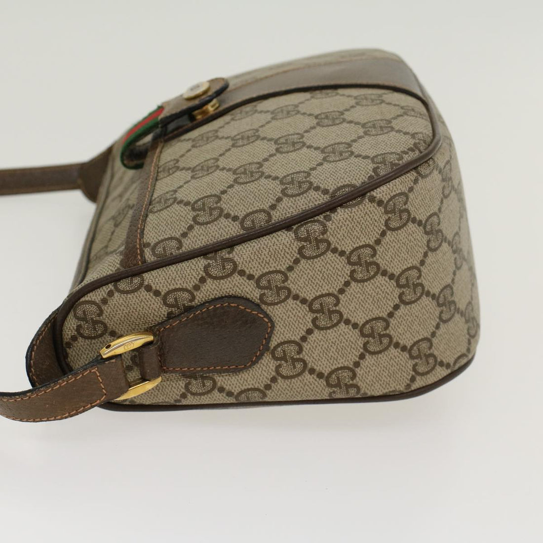 GUCCI GG Canvas Web Sherry Line Shoulder Bag Beige Red 89.02.032 ki2976