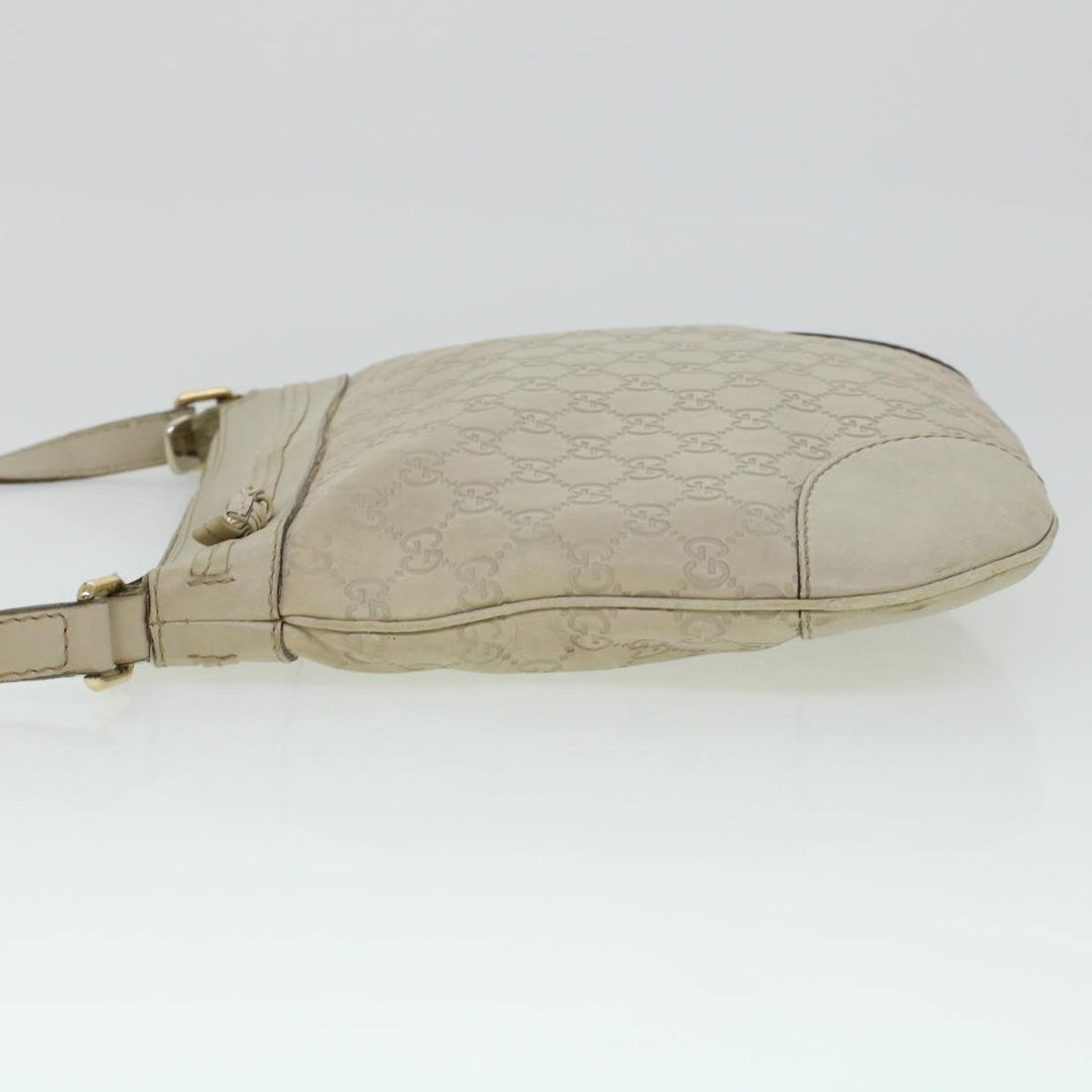 GUCCI GG Canvas Guccissima Shoulder Bag White ki2988