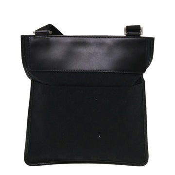 GUCCI GG Canvas Flat Shoulder Bag Black 0348 ki2992